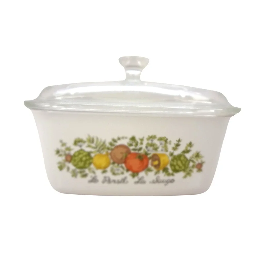 Vintage‎ Corning Ware Spice of Life P-4-B Casserole Dish with Pyrex Lid P-4-C